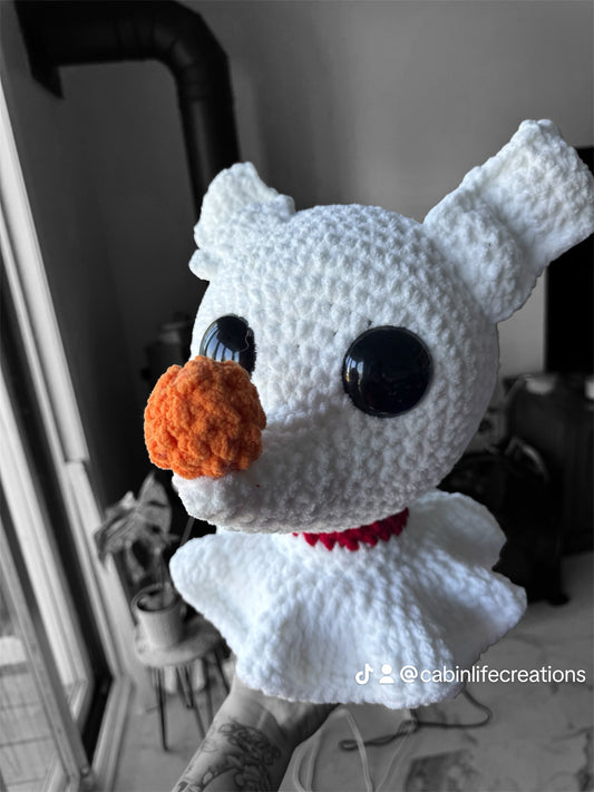 MADE TO ORDER -Crocheted Ghost Dog 🤍