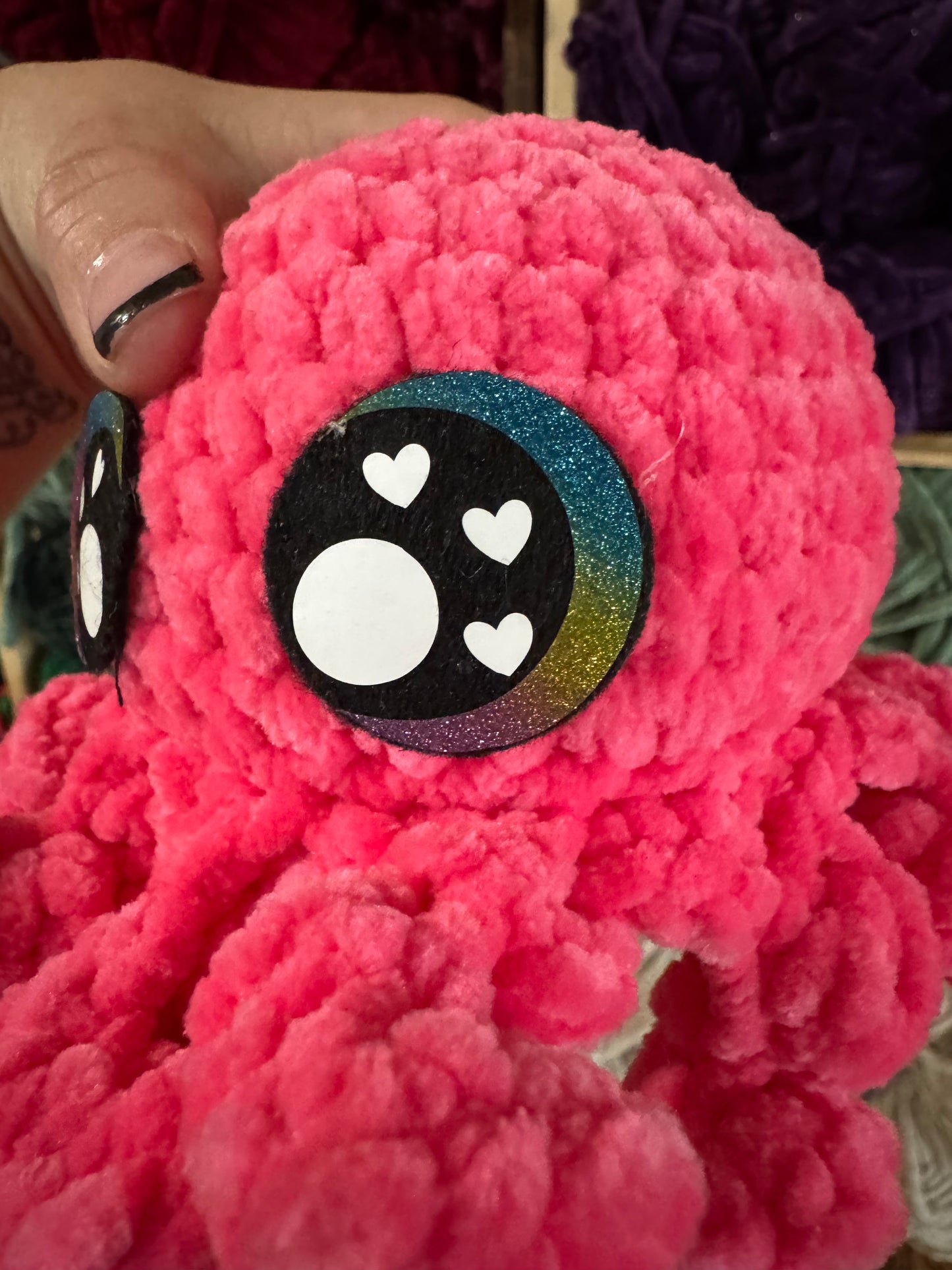 Crocheted octopus with eyes 🐙