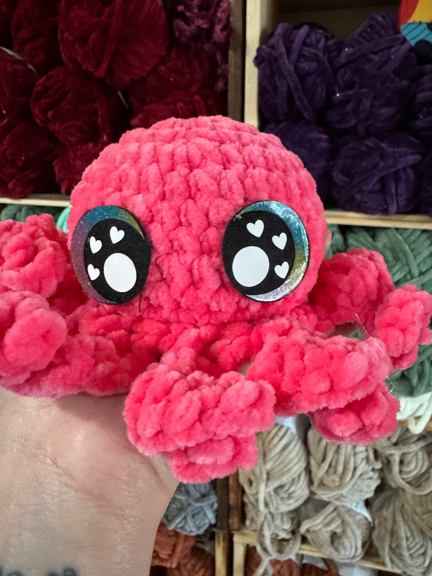 Crocheted octopus with eyes 🐙