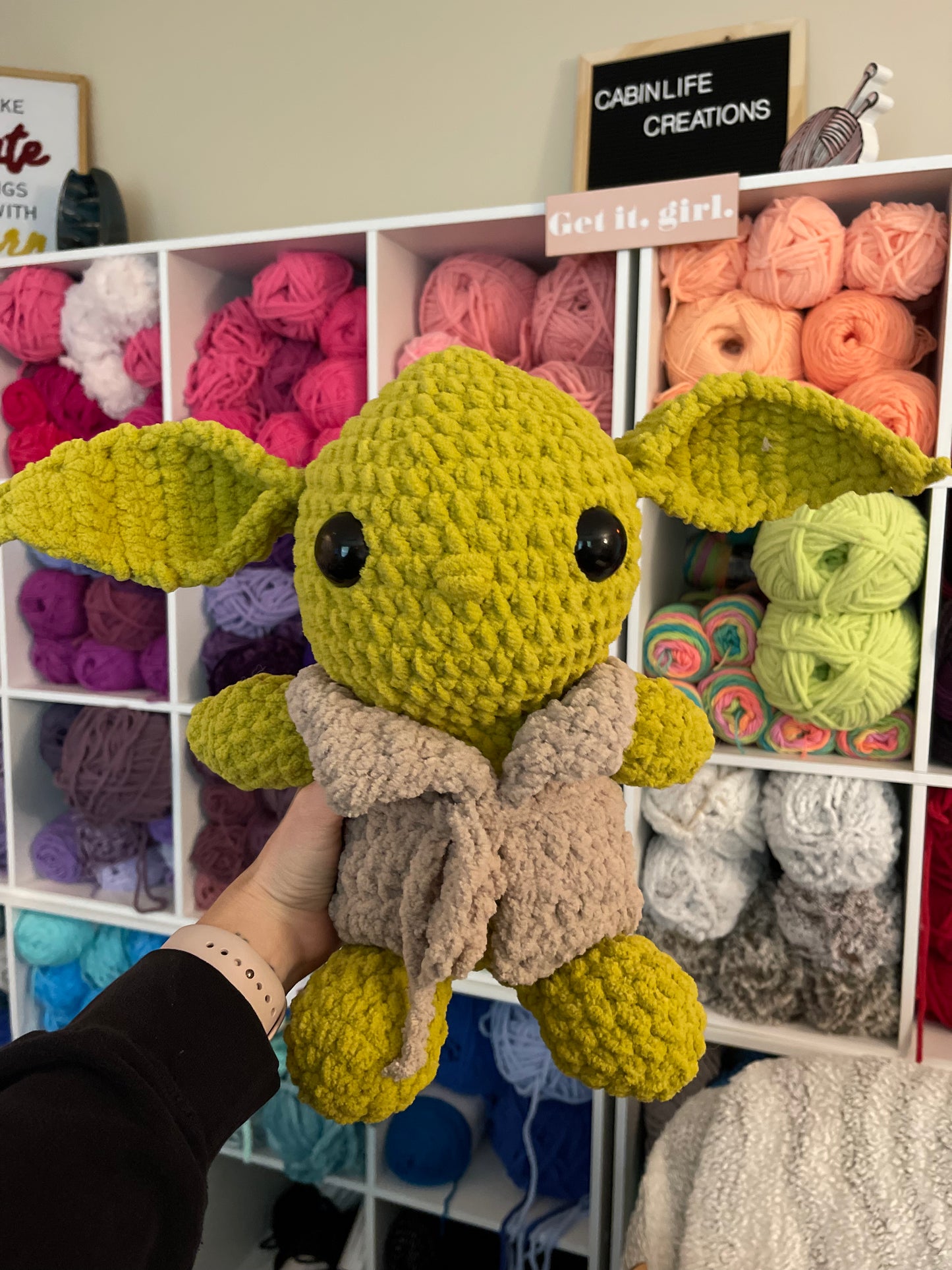 READY TO SHIP Crocheted Baby Yoda