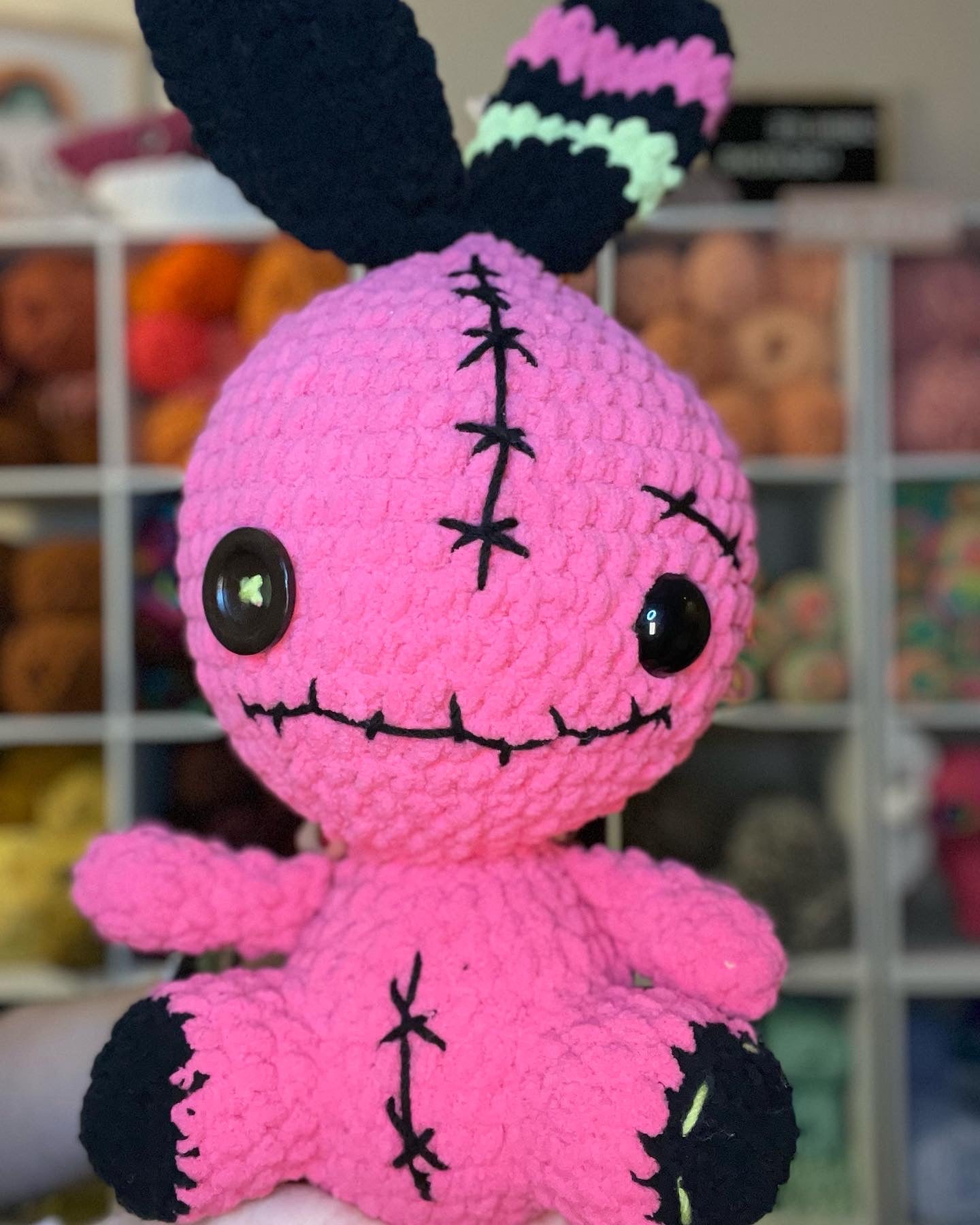 MADE TO ORDER Hot Pink VooDoo Bunny