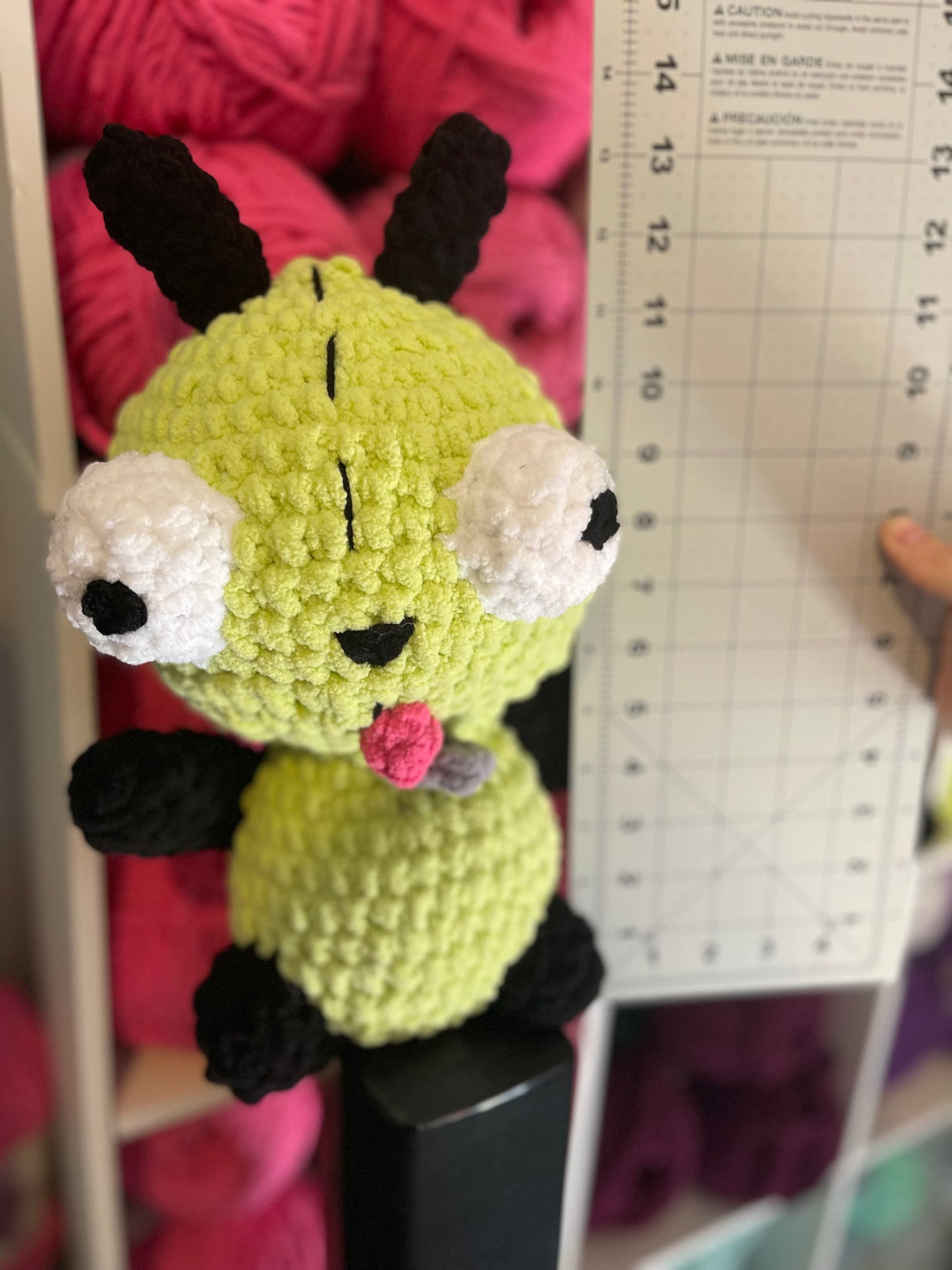 MADE TO ORDER Little green alien dog