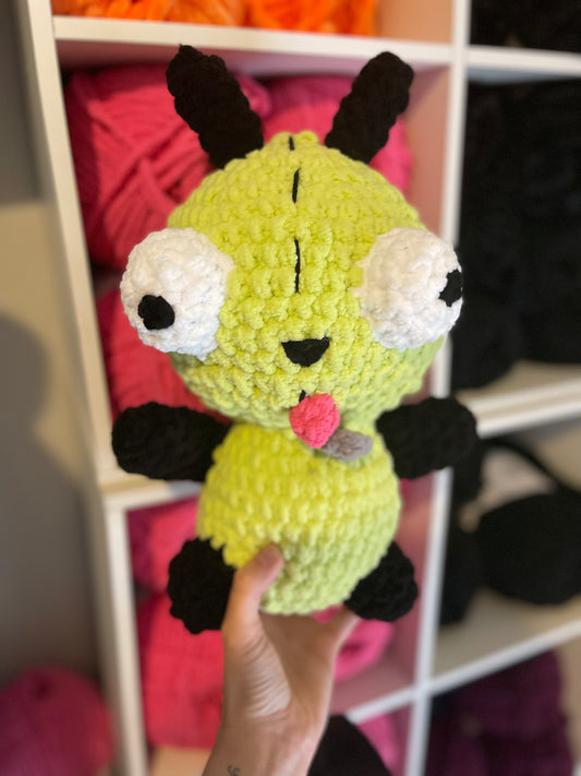 MADE TO ORDER Little green alien dog