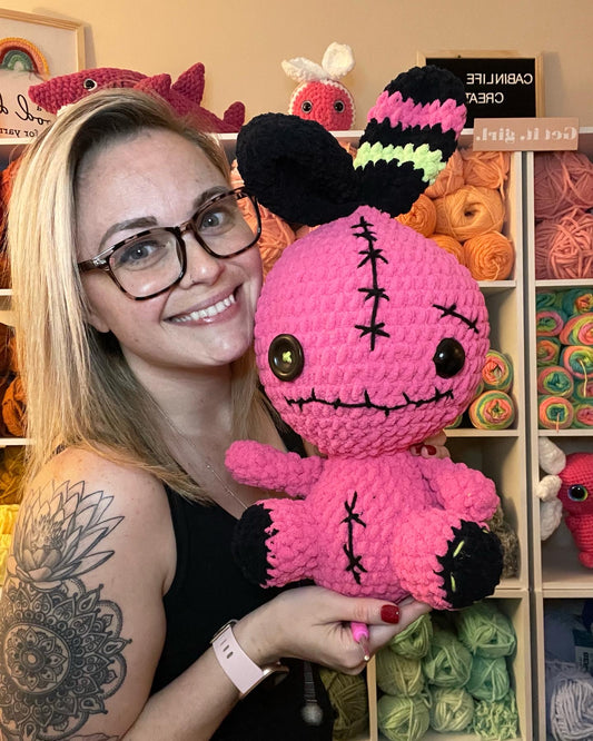 MADE TO ORDER Hot Pink VooDoo Bunny