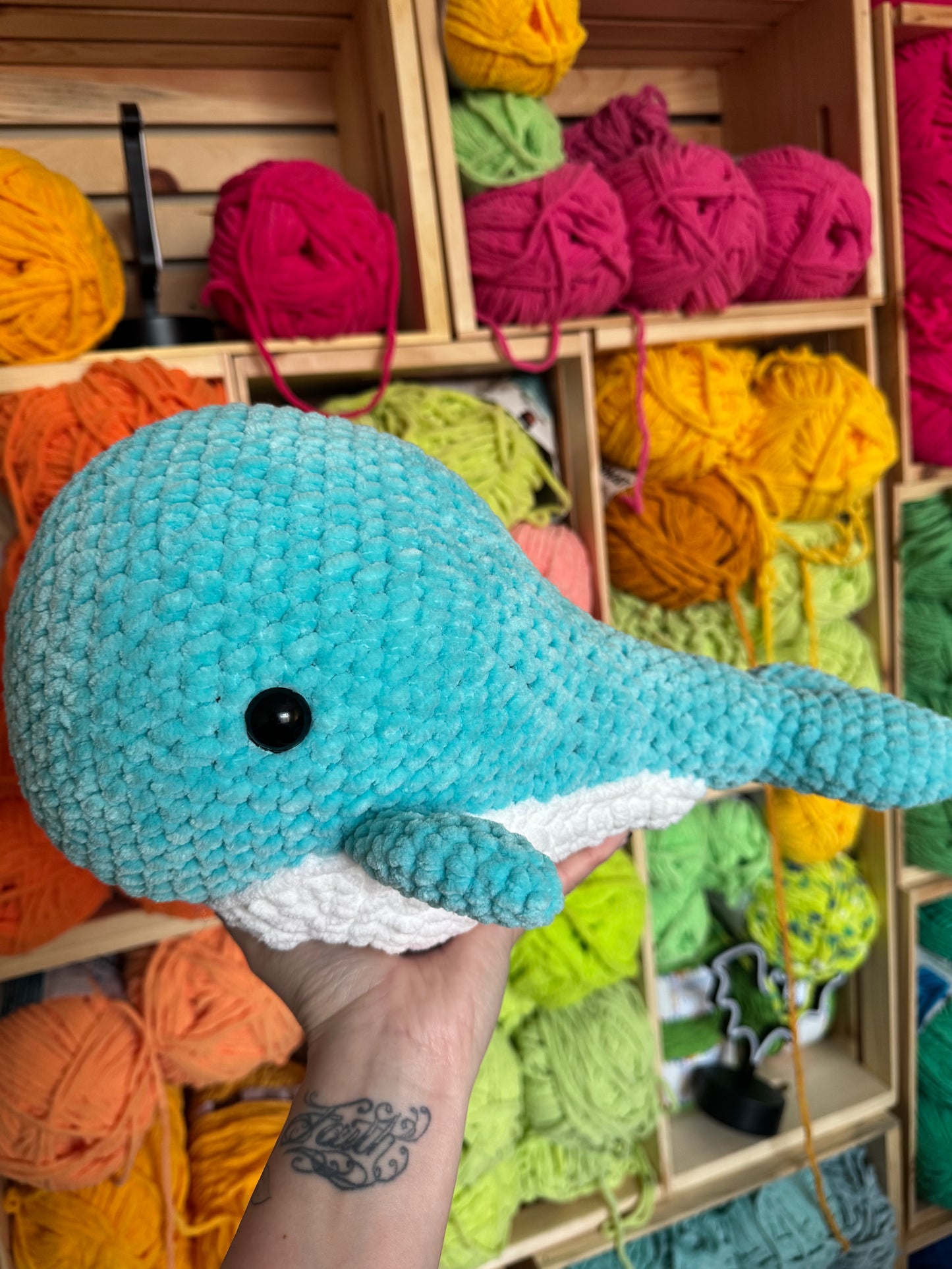 Crocheted Whale medium