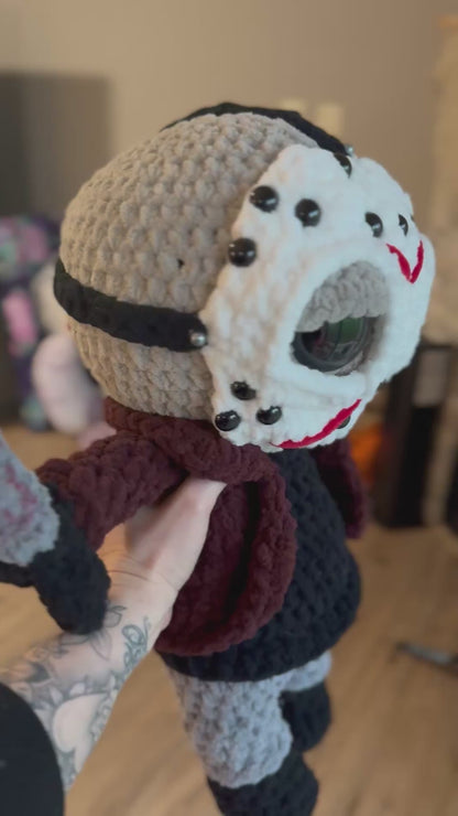 The Elm Street Executioner 🔪 | 18” Handmade Crochet Horror Doll