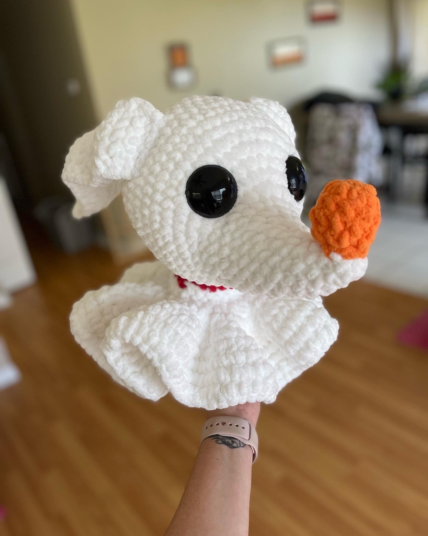 MADE TO ORDER -Crocheted Ghost Dog 🤍