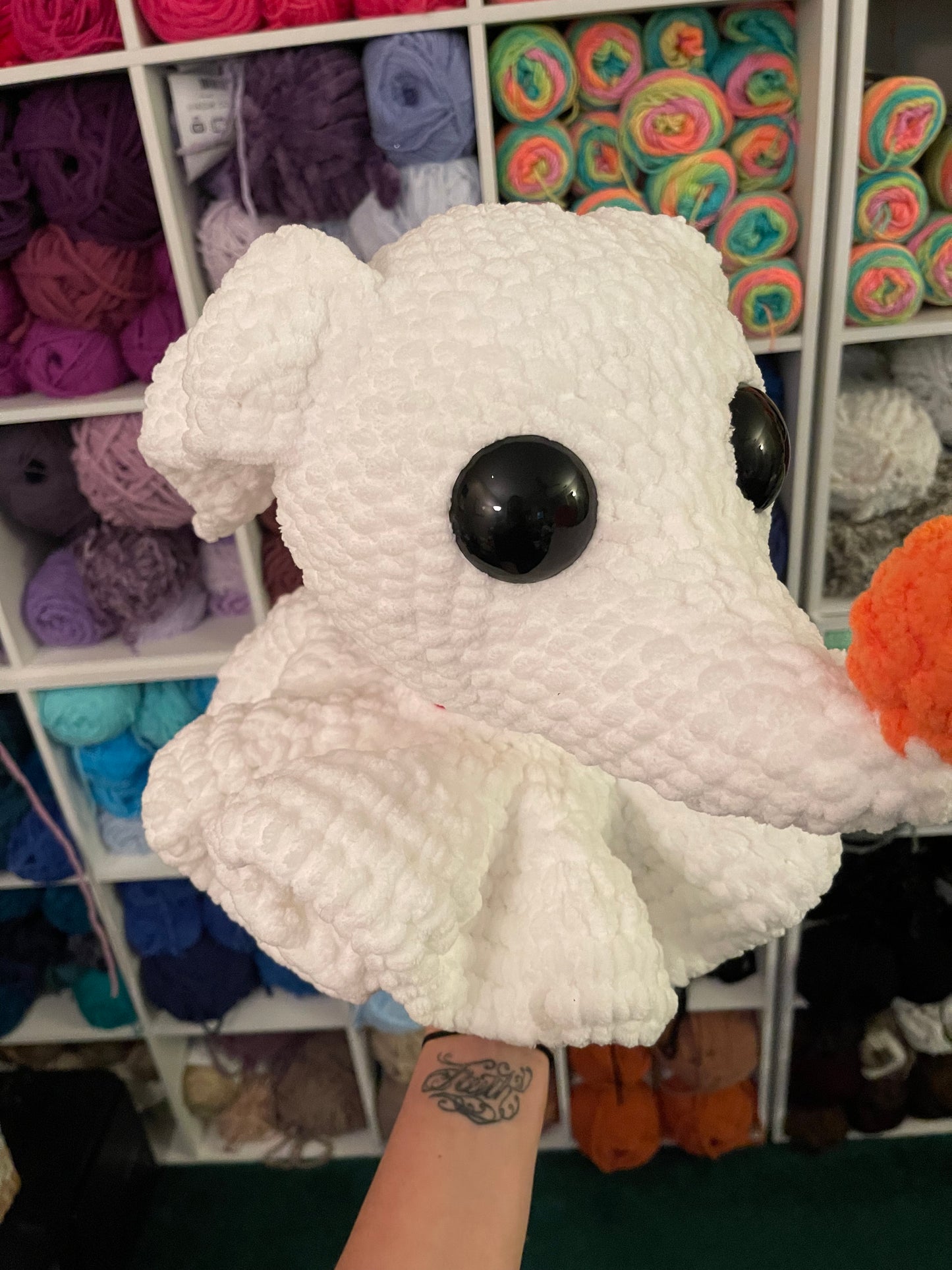 MADE TO ORDER -Crocheted Ghost Dog 🤍