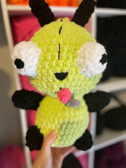 MADE TO ORDER Little green alien dog